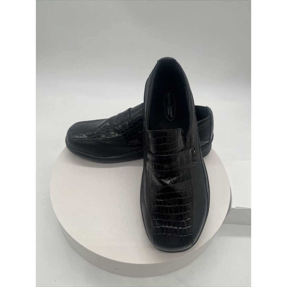 AETREX 10W LAURA WOMENS SHOES BLACK LEATHER DIABETIC LOAFER COMFORT E250W